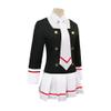 Anime Card Captor KINOMOTO School Girls Uniform Sailor Navy Blue Pleated Skirt Cosplay Costumes(XL,Black-w) view 2