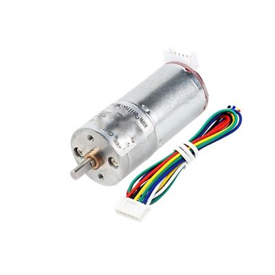 LVLOZ Dc Motor Gears Dc Geared High Torque Motor GM25-370 High Torque 12v Small Motor Dc Motors with Encoder Hobby Motor (Size : 600rpm, Color : 12V)