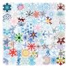 100Pcs Christmas Decorations Snowflake Stickers for Christmas Winter Holiday Stickers for Kids Adults Gifts Water Bottle Laptop Cup DIY Art Xmas Party Decoration Waterproof Vinyl Cute Cartoon Sticker view 1