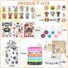122Pcs Dog Party Favors Gift Set for Kids Dogs Birthday Party Supplies Include 12 Dogs DIY Face Stickers 12 Dogs Bags 12 Keychains 12 Bracelets 50 Stickers for Puppy Parties Favors view 4