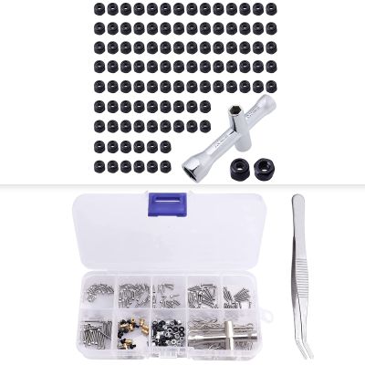 272pcs RC Screw Kit & 100PCS M2 Locking Nuts for Axial SCX24 1/24 Scale RC Crawler Accessories