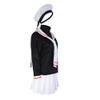 Anime Card Captor KINOMOTO School Girls Uniform Sailor Navy Blue Pleated Skirt Cosplay Costumes(XL,White-W) view 2