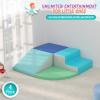 DUSACOM Foam Climbing Blocks for Toddlers, 4 Pieces Climbing Blocks for Toddlers 1-3, Soft Play Climbing for Toddlers, Baby Climbing Blocks Indoor(Blue/Green-4) view 2