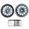 RCHUBAM Aluminum 2.6" Beadlock Wheels Rims for 1/10 Axial RR10 90048 90018 90053 Wraith Black Mamba 2.6" Mud Swamp Tires (Titanium Grey) view 2