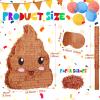 Sratte Poop Piata Bundle 16 Inches Tall Funny Poop Emoticon Piata with Blindfold and Bat and Confetti for Birthday Happy Party Decorations Kids Birthday Supplies Party Favors view 2