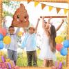 Sratte Poop Piata Bundle 16 Inches Tall Funny Poop Emoticon Piata with Blindfold and Bat and Confetti for Birthday Happy Party Decorations Kids Birthday Supplies Party Favors view 3