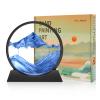 Wai Danie Moving Sand Art Picture 3D Hourglass Deep Sea Sandscape Liquid Motion Display Painting Flowing Sand Frame Relaxing Desktop Home Office Work Decor (Blue, 12 Inches) view 1