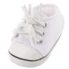 Ckuakiwu Canvas Tennis Shoes, 1Pair Doll Shoes White Casual Skateboarding Shoes Footwear for 18 Inch Dolls Children Gift Toys, Mini Doll Shoes view 4