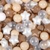 Ball Pit Balls Play Balls for Babies, Small Balls Stars for Kids Playpen Plastic Balls for Babies Ball Pool Puppy Playballs, Coffee Pearl White view 1