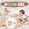 Ball Pit Balls Play Balls for Babies, Small Balls Stars for Kids Playpen Plastic Balls for Babies Ball Pool Puppy Playballs, Coffee Pearl White view 2