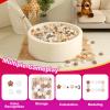 Ball Pit Balls Play Balls for Babies, Small Balls Stars for Kids Playpen Plastic Balls for Babies Ball Pool Puppy Playballs, Coffee Pearl White view 3