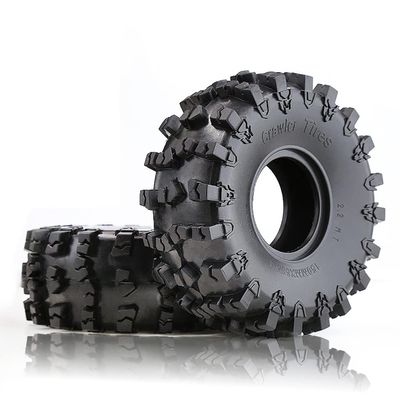 WLYEJEA 2PCS 2.2" RC Rubber Tires 150mm Crawler Tire with Foam Inserts Compatibale for 1/10 RC Crawler Axial SCX10 RR10 90053 AX10 Wraith 90056 90046
