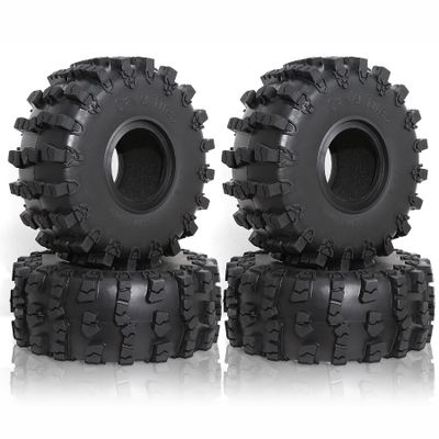 WLYEJEA 4PCS 2.2" RC Rubber Tires 150mm Crawler Tire with Foam Inserts Compatibale for 1/10 RC Crawler Axial SCX10 RR10 90053 AX10 Wraith 90056 90045