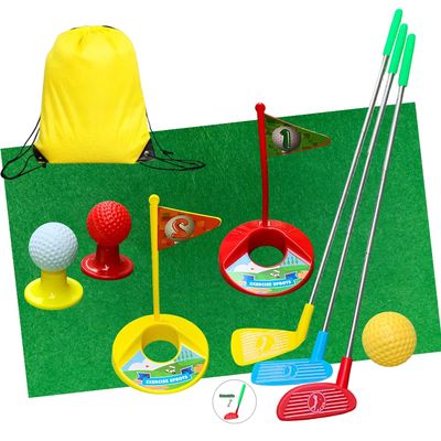 Ssccgym Retractable Alloy KIDSGolf Toy 14PCS Play Set for Children Toddlers Beginners with Green Bag Target Games