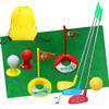 Ssccgym Retractable Alloy KIDSGolf Toy 14PCS Play Set for Children Toddlers Beginners with Green Bag Target Games view 1