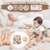 Realhaha Ball Pit Balls 100 PCS, Star Shapes for Babies Kids Playpen Plastic Balls for Babies Ball Pool Puppy Playballs, Pink Coffee view 2