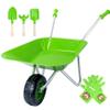 Altdorff Kids Wheelbarrow Set Metal, Child Wheel Barrel Green Easy to Assemble and Kids Gardening Tools Kit, Garden Toys with Small Wheel Barrow, Outdoor Indoor Toys Gift for Children view 1