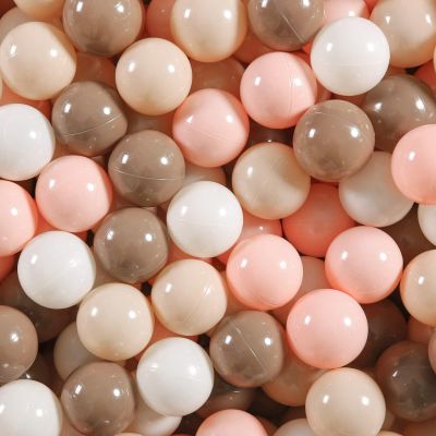 GOGOSO Ball Pit Balls for Toddlers Kids Plastic Balls for Ball-Pit Playpen Pool Baby Play Pastel BPA-Free Non Toxic Play Pastel Crush Proof Bal Pink Brown Beige 100pcs