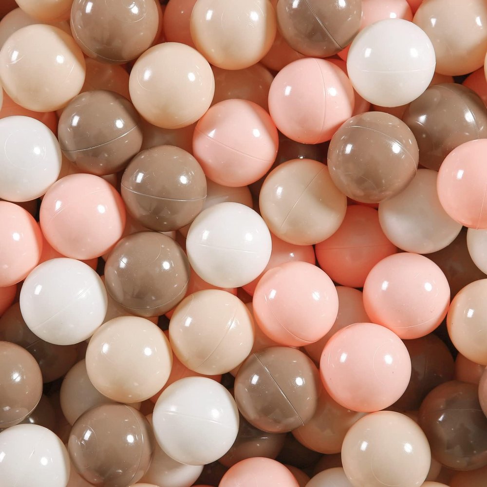 GOGOSO Ball Pit Balls for Toddlers Kids Plastic Balls for Ball-Pit Playpen Pool Baby Play Pastel BPA-Free Non Toxic Play Pastel Crush Proof Bal Pink Brown Beige 100pcs