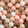 GOGOSO Ball Pit Balls for Toddlers Kids Plastic Balls for Ball-Pit Playpen Pool Baby Play Pastel BPA-Free Non Toxic Play Pastel Crush Proof Bal Pink Brown Beige 100pcs view 1