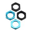 Ruiwaer 8PCS 17mm Thread Aluminum RC Wheel Nuts Aluminum Alloy Wheel Hex Hub Nuts, 4PCS Blue 4PCS Black view 4