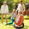Deekin 40" Giant Jumbo Inflatable Football with Tee Set - Blow up Football Toy for Game Day Tailgate, Outdoor Games, Sport Theme Party & Birthday Supplies, Fun for Kids and Adults view 4