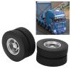 VGEBY RC Tires, 2pcs RC Rear Tires Strong Cushioning Performance, Remote Control Car Accessories for 1/14 Trailer Truck 7mm Rc Wheels view 4