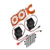 Aluminum 7075-T6 Motor Heatsink With Dual Cooling Fan And Adjustable Mount For 1:5 Arrma KRATON 8S BLX/OUTCAST 8S BLX/Traxxas X MAXX 6S / X MAXX 8S / 1:7 XO-01 - Orange view 1