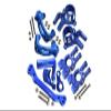 Aluminum Upgrade Combo Set A (C-Hubs + Knuckle Arms + Steering Assembly) For Traxxas 1/8 4WD Sledge Monster Truck 95076-4 - Blue view 1
