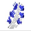Axial 1/10 RBX10 Ryft 4WD Rock Bouncer Aluminum Upgrade Parts Combo Set B (Front C-Hubs + Front & Rear Knuckle Arms + Steering Rod) - Blue view 1
