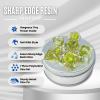 Sages Portal Enchanted Flowers DND Dice Set Resin Sharp Edge Polyhedral Dice for Dungeons and Dragons Pathfinder TTRPG (Green Flowers) view 2