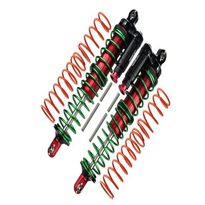 Aluminium 6061-T6 Front Or Rear L-Shape Piggy Back (Built-In Piston Spring) Adjustable Spring Dampers For 1:5 Traxxas X Maxx 6S / X Maxx 8S Monster Truck Upgrades - Red