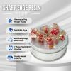 Sages Portal Enchanted Flowers DND Dice Set Resin Sharp Edge Polyhedral Dice for Dungeons and Dragons Pathfinder TTRPG (Red Flower) view 2