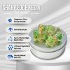 Sages Portal Enchanted Flowers DND Dice Set Resin Sharp Edge Polyhedral Dice for Dungeons and Dragons Pathfinder TTRPG (Cyan Flower) view 2