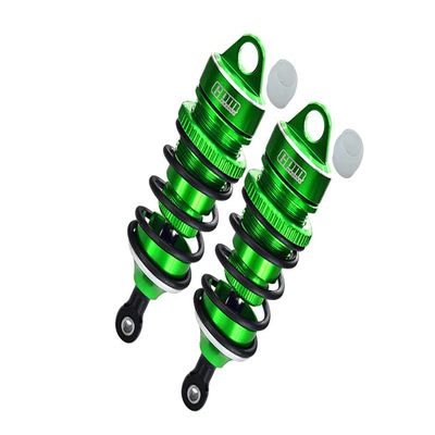 Aluminum 6061-T6 Front Adjustable Spring Dampers 78mm With 6mm Shaft For Arrma 1:7 LIMITLESS V2-ARA7116V2 / INFRACTION V2 6S-ARA7615V2 / INFRACTION 6S-ARA109001 / LIMITLESS ALL-ROAD-ARA109011 - Green