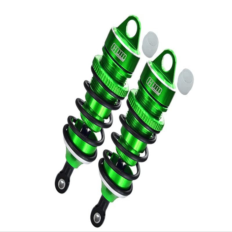 Aluminum 6061-T6 Rear Adjustable Spring Dampers 88mm With 6mm Shaft For Arrma 1:7 LIMITLESS V2-ARA7116V2 / INFRACTION V2 6S-ARA7615V2 / INFRACTION 6S-ARA109001 / LIMITLESS ALL-ROAD-ARA109011 - Green