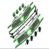 Aluminum Upgrade Combo Set C (F&R Lower Arms With Dust-Proof Plate + Hex Adapters + Wheel Lock + F&R Cvd Drive Shaft) For Traxxas 1/8 4WD Sledge Monster Truck 95076-4 - Green view 1