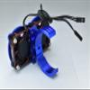 Aluminum 7075-T6 Motor Heatsink with Dual Metal Frame Cooling Fan and Adjustable Mount for 1:5 Arrma KRATON 8S BLX/Outcast 8S BLX/Traxxas X MAXX 6S / X MAXX 8S / 1:7 XO-01 - Blue view 4