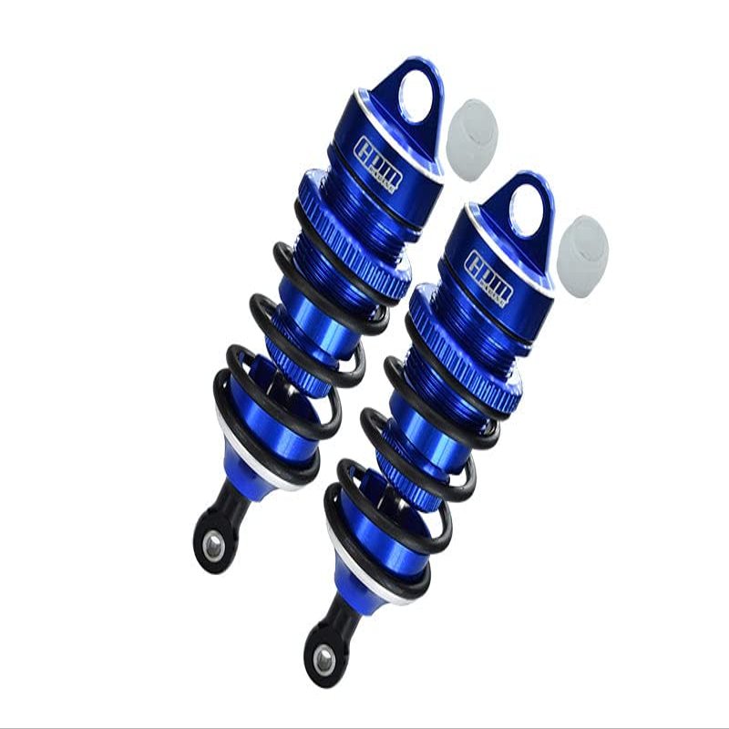 Aluminum 6061-T6 Front Adjustable Spring Dampers 78mm With 6mm Shaft For Arrma 1:7 LIMITLESS V2-ARA7116V2 / INFRACTION V2 6S-ARA7615V2 / INFRACTION 6S-ARA109001 / LIMITLESS ALL-ROAD-ARA109011 - Blue