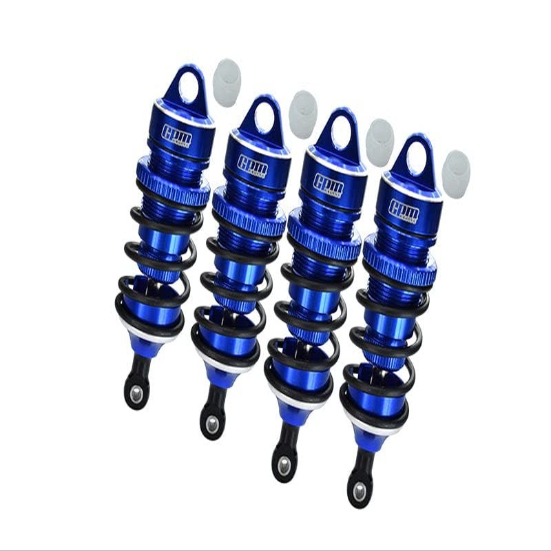 Aluminum Front 78mm & Rear 88mm Adjustable Spring Dampers With 6mm Shaft For Arrma 1:7 LIMITLESS V2-ARA7116V2 / INFRACTION V2-ARA7615V2 / INFRACTION 6S-ARA109001 / LIMITLESS ALL-ROAD-ARA109011  Blue