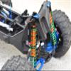 Aluminium 6061-T6 Front Or Rear L-Shape Piggy Back (Built-In Piston Spring) Adjustable Spring Dampers For 1:5 Traxxas X Maxx 6S / X Maxx 8S Monster Truck Upgrades - Gray Silver view 4