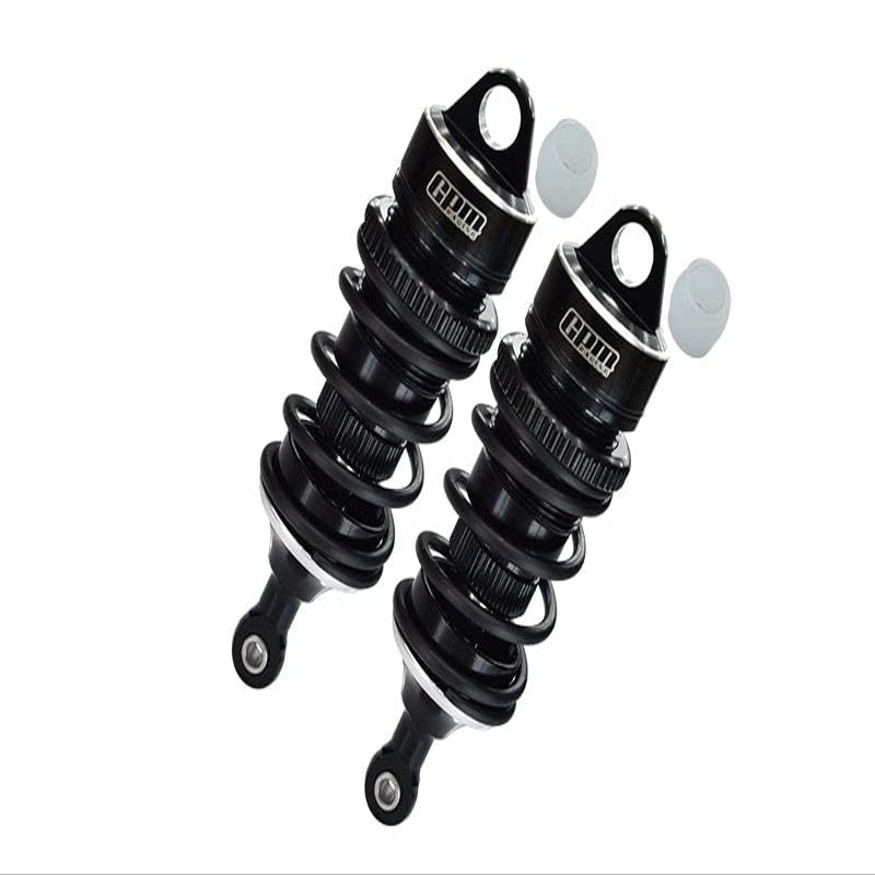 Aluminum 6061-T6 Front Adjustable Spring Dampers 78mm With 6mm Shaft For Arrma 1:7 LIMITLESS V2-ARA7116V2 / INFRACTION V2 6S-ARA7615V2 / INFRACTION 6S-ARA109001 / LIMITLESS ALL-ROAD-ARA109011 - Black
