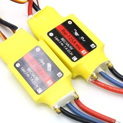 APEFIT RC Helicopter Aircraft Parts RC 2-6S 30A 50A 80A 100A 200A ESC 5V/3A 5V/5A UBEC Brushless Speed Controller Boat ESC with for UBEC for RC Boat Replaceable Accessories (Color : 80A ESC 7S)