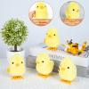 3 Otters 4PCS Wind Up Chick Toys, Cute Wind-Up Chicks Lifelike Plush Chicken Toys for Kids EasterGoodie Bags Treasure Chest Easter Party Favors Gifts view 4