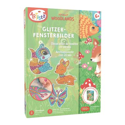 Artista 9301944 Craft Set, Glitter Window Pictures, Creative Set in Practical Storage Box, DIY Kit for Children from 6 Years
