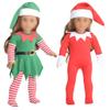 sweet dolly 18 inch Christmas Doll Clothes, 18 inch Christmas Elf Clothing Costume Santa's Little Helper Outfit for 18 inch Doll view 1