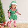 sweet dolly 18 inch Christmas Doll Clothes, 18 inch Christmas Elf Clothing Costume Santa's Little Helper Outfit for 18 inch Doll view 3