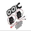 Aluminum 7075-T6 Motor Heatsink with Dual Cooling Fan and Adjustable Mount for 1:5 Arrma KRATON 8S BLX/Outcast 8S BLX/Traxxas X MAXX 6S / X MAXX 8S / 1:7 XO-01 - Black view 1