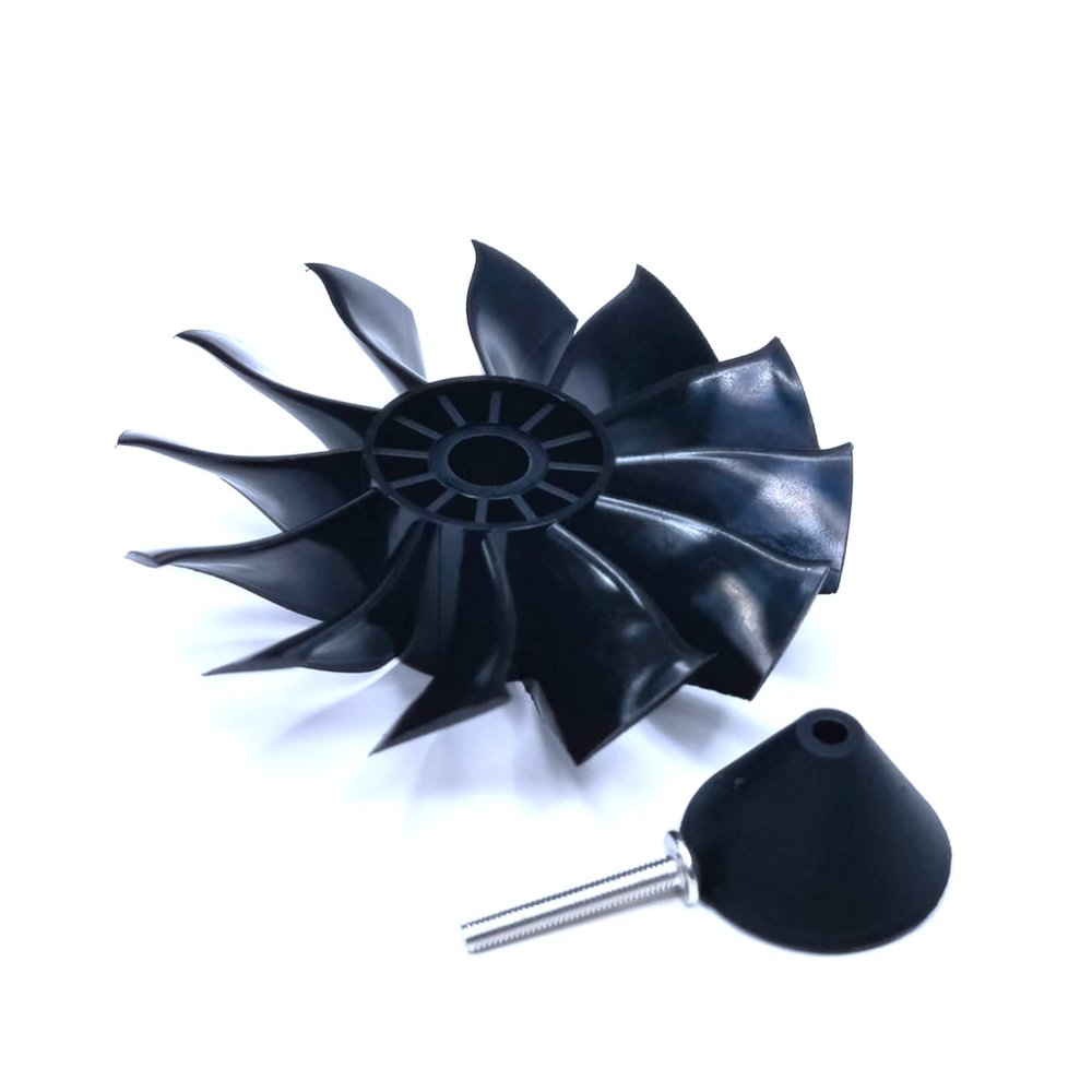 DoBoFo EDF 70mm pro CCW Fan 12 Blades Without Motor, Electric Ducted Fan Without Motor for EDF 4S 6S,Hobby RC Jet Engine Propeller, Remote Control Model Replacement Airplane Parts DIY
