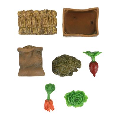 HANABASS 7pcs Miniature Farm Food Model Creative Tray Decoration Landscape Scene Accessories Realistic Decor for Projects for Room and Table Decor